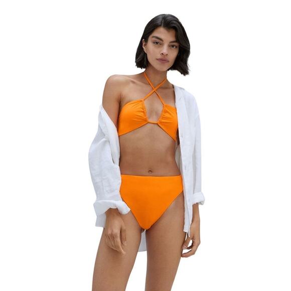 NWT Everlane The String Bandeau Bikini Top Orange Size Medium - Picture 7 of 11